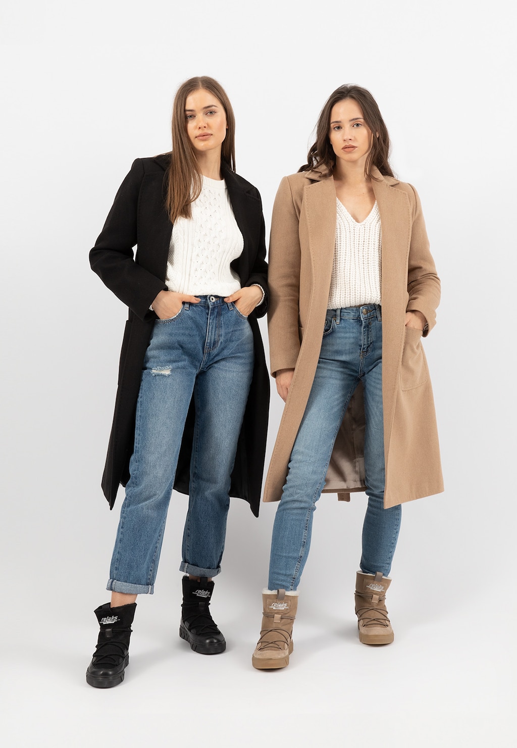 RELAKS czarny zimowy płaszcz damski R99020-41 Widok 6