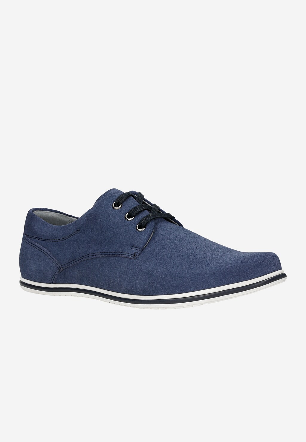 Granatowe półbuty męskie typu sneakers 10019-67 Widok 2