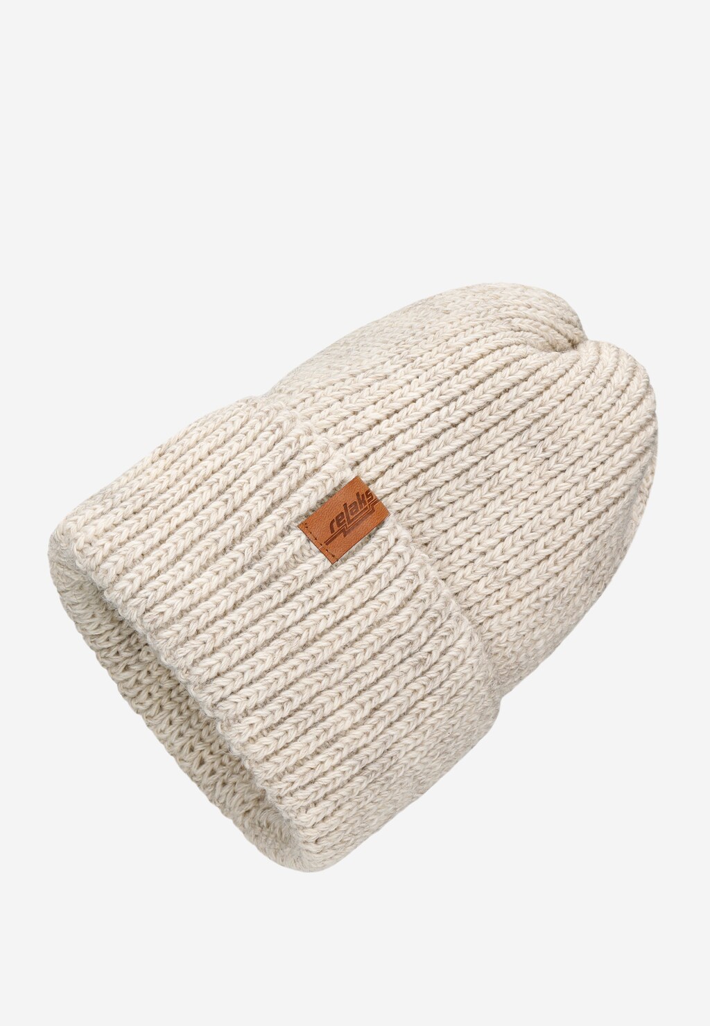 Pletená béžová zimní dámská čepice RELAKS R96020-84 Widok 1