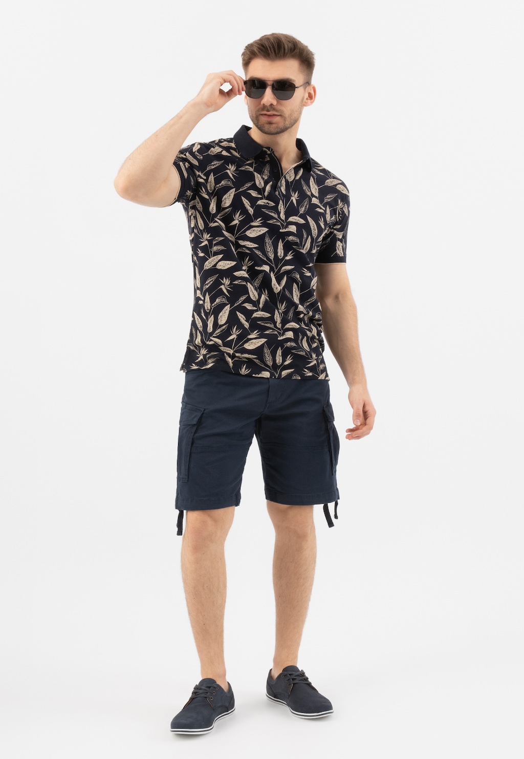 Nízke modré poltopánky  10019-26 Widok 7