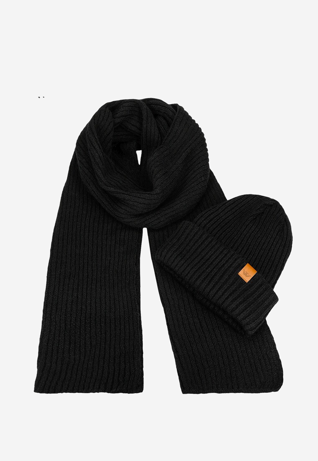 Zestaw czapka + szalik w kolorze czarnym 96012-11 Widok 1
