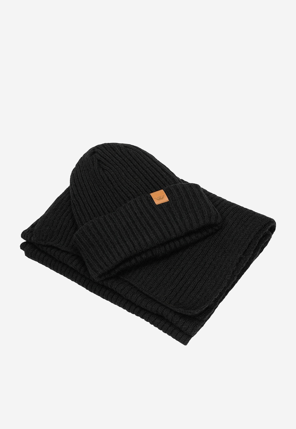 Zestaw czapka + szalik w kolorze czarnym 96012-11 Widok 4