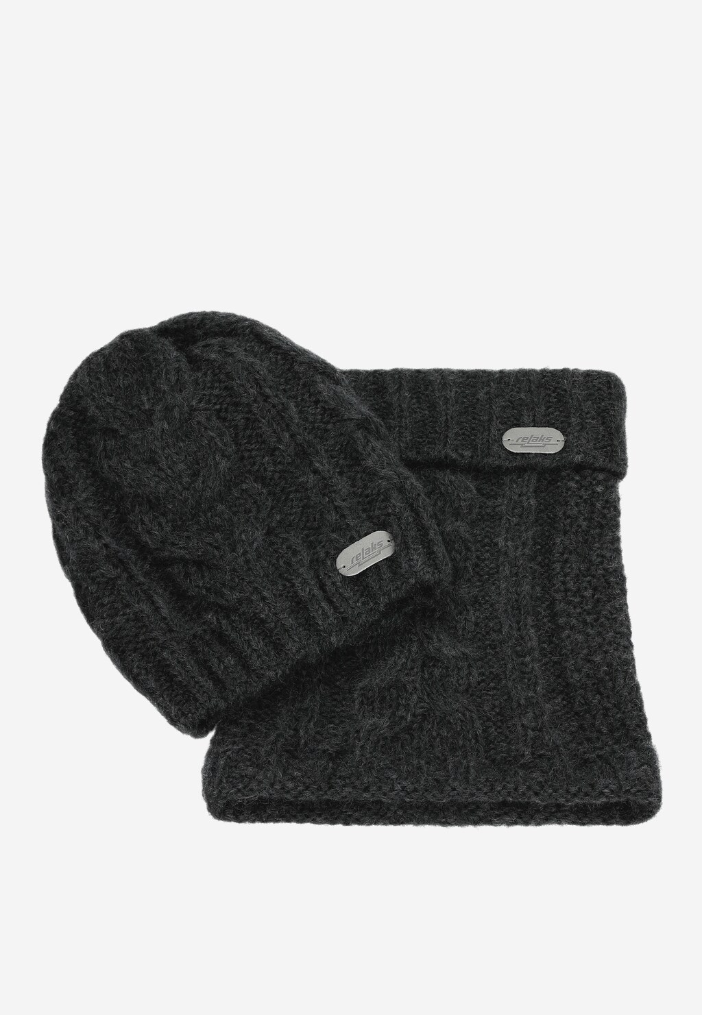 Černá dámská čepice RELAKS s příměsí vlny R96002-81 Widok 4