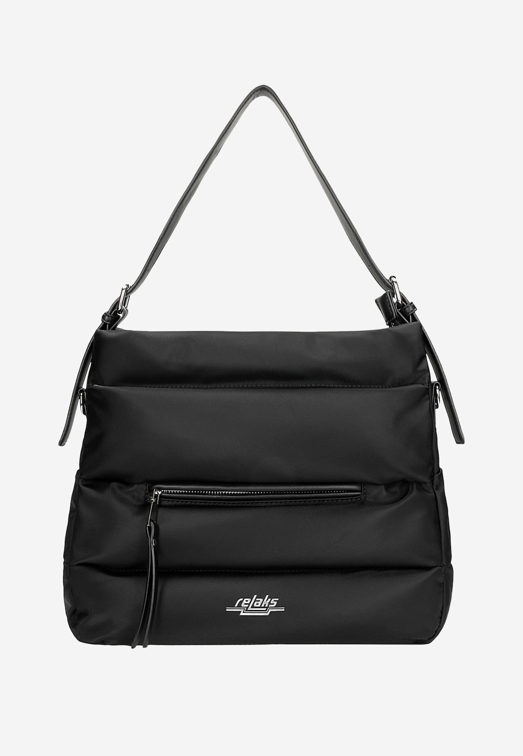 Praktická čierna dámska shopper bag z nylónu R80001-11 Widok 1