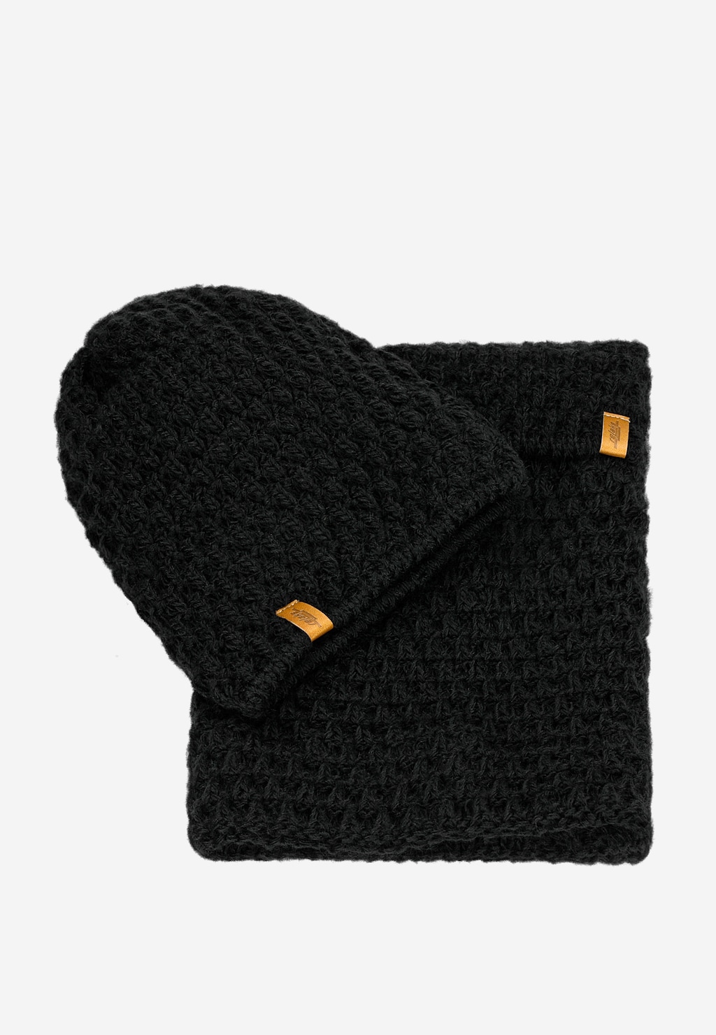 Zestaw zimowy RELAKS czapka + komin z ciekawą fakturą R96006-81 Widok 4