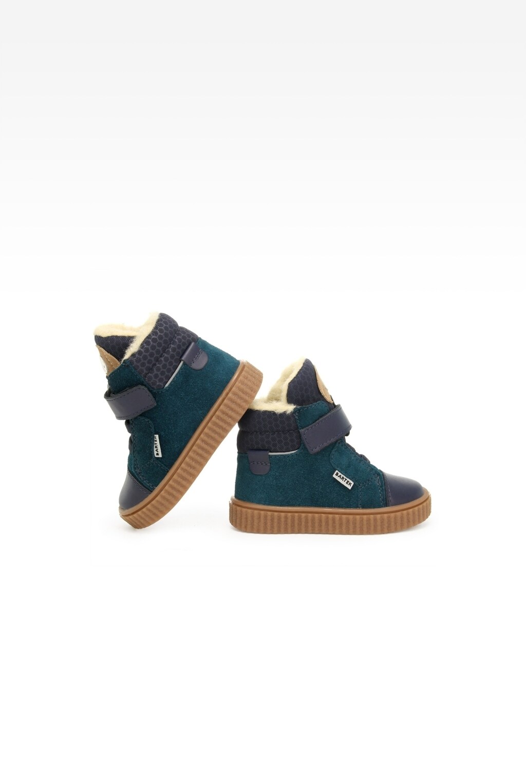 Zateplené členkové topánky BARTEK 11738001, pre chlapcov, zeleno-tmavomodré Widok 7