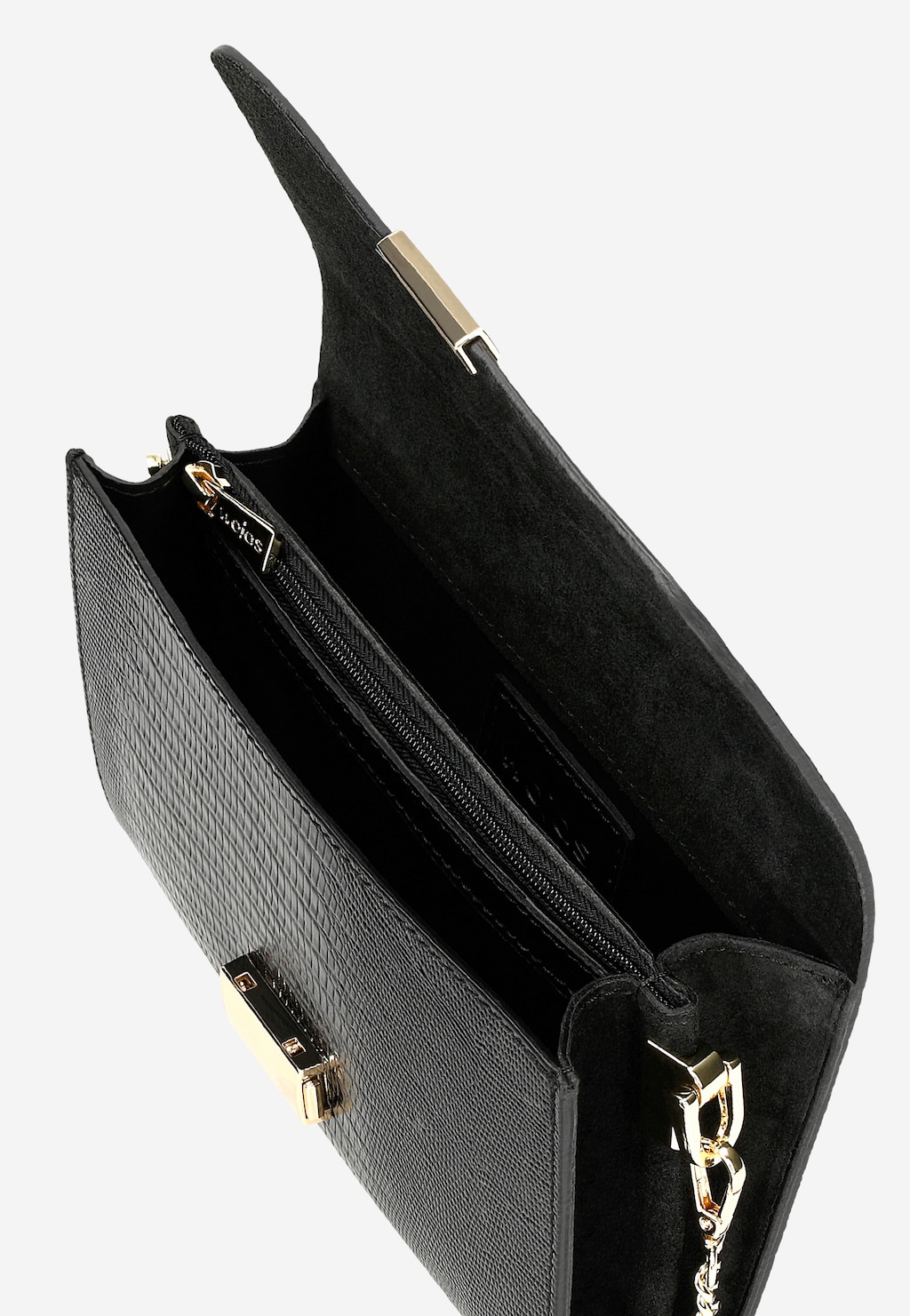 Malá kabelka crossbody v černé barvě se stylovým řetízkem 80291-51 Widok 5