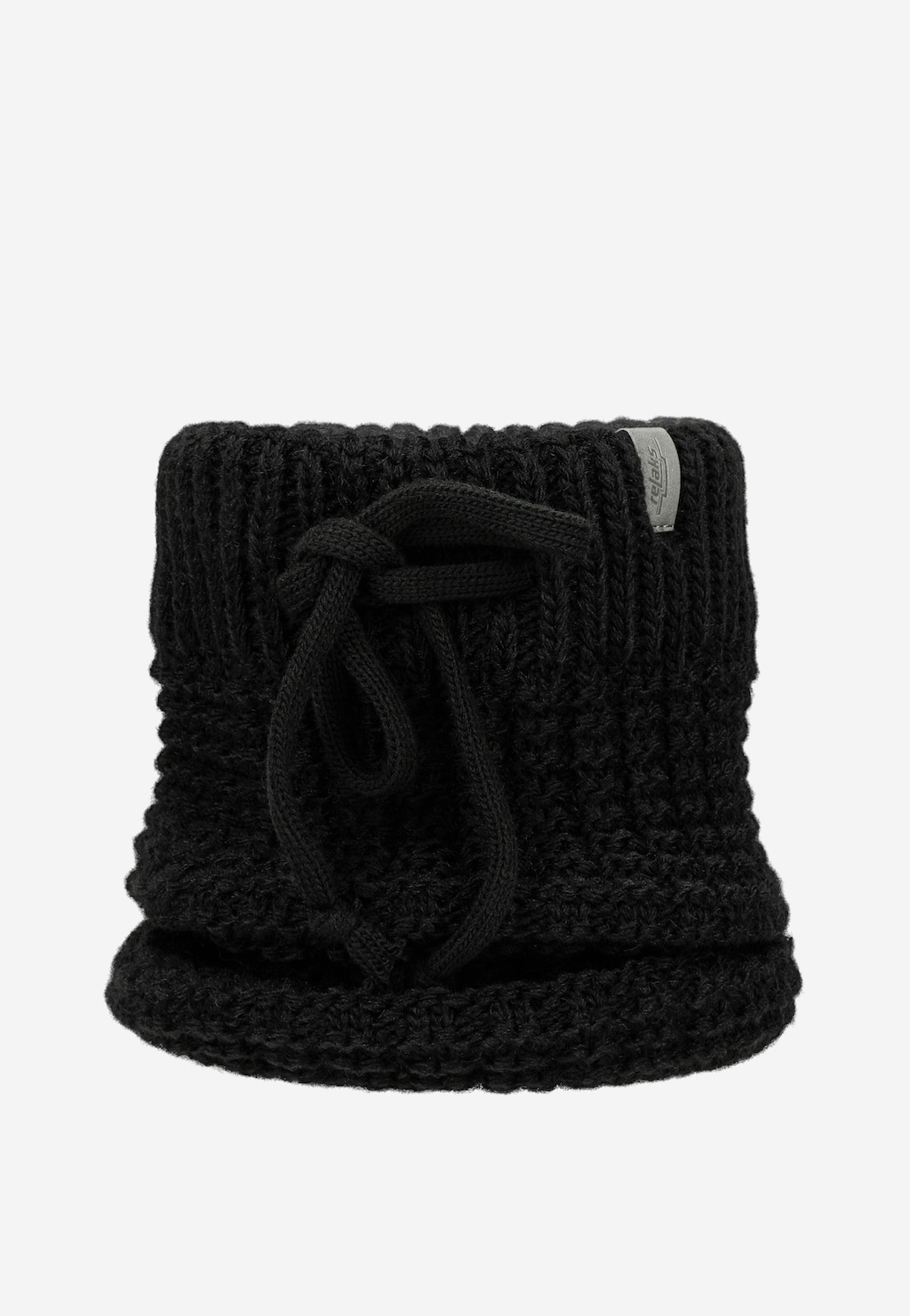 Teplá čierna pánska čiapka na zimu s úpletovým vzorom R96009-81 Widok 3