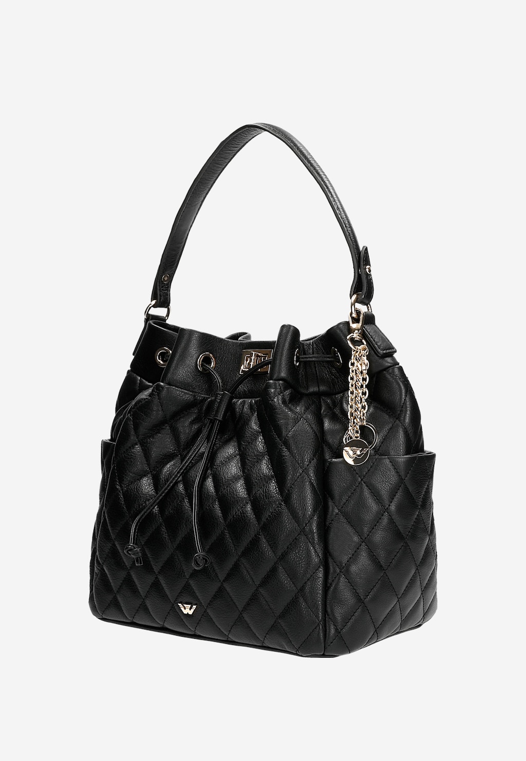 Čierna veľká dámska kabelka s ozdobným príveskom 80349-51 Widok 2