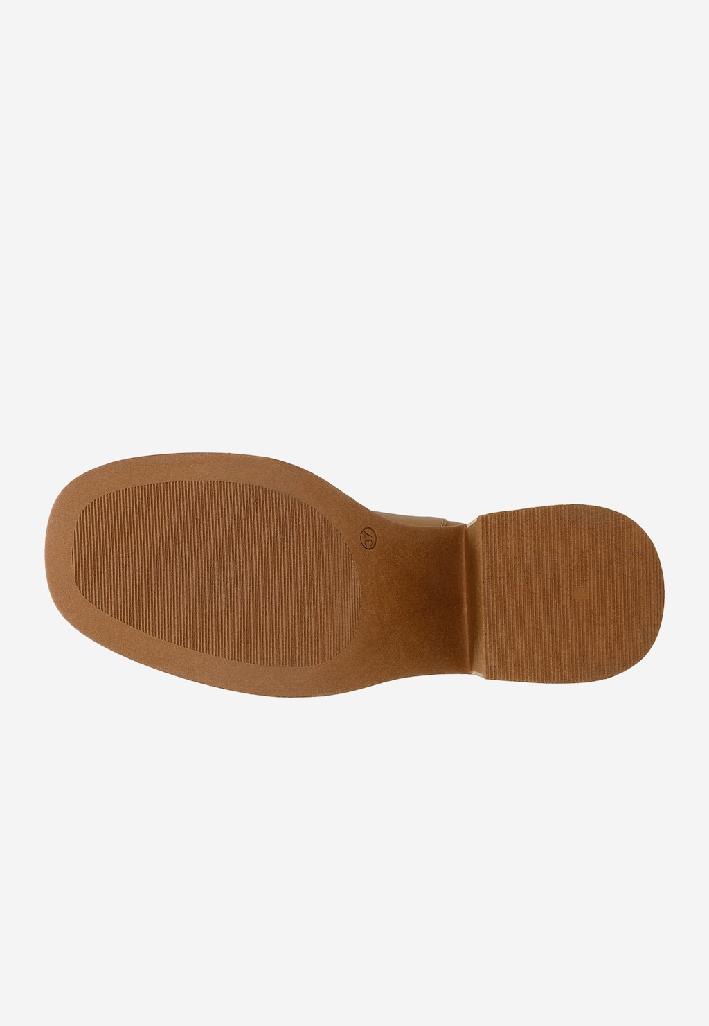 Jasnobrązowe sztyblety damskie na szerokim obcasie 55240-53 Widok 5