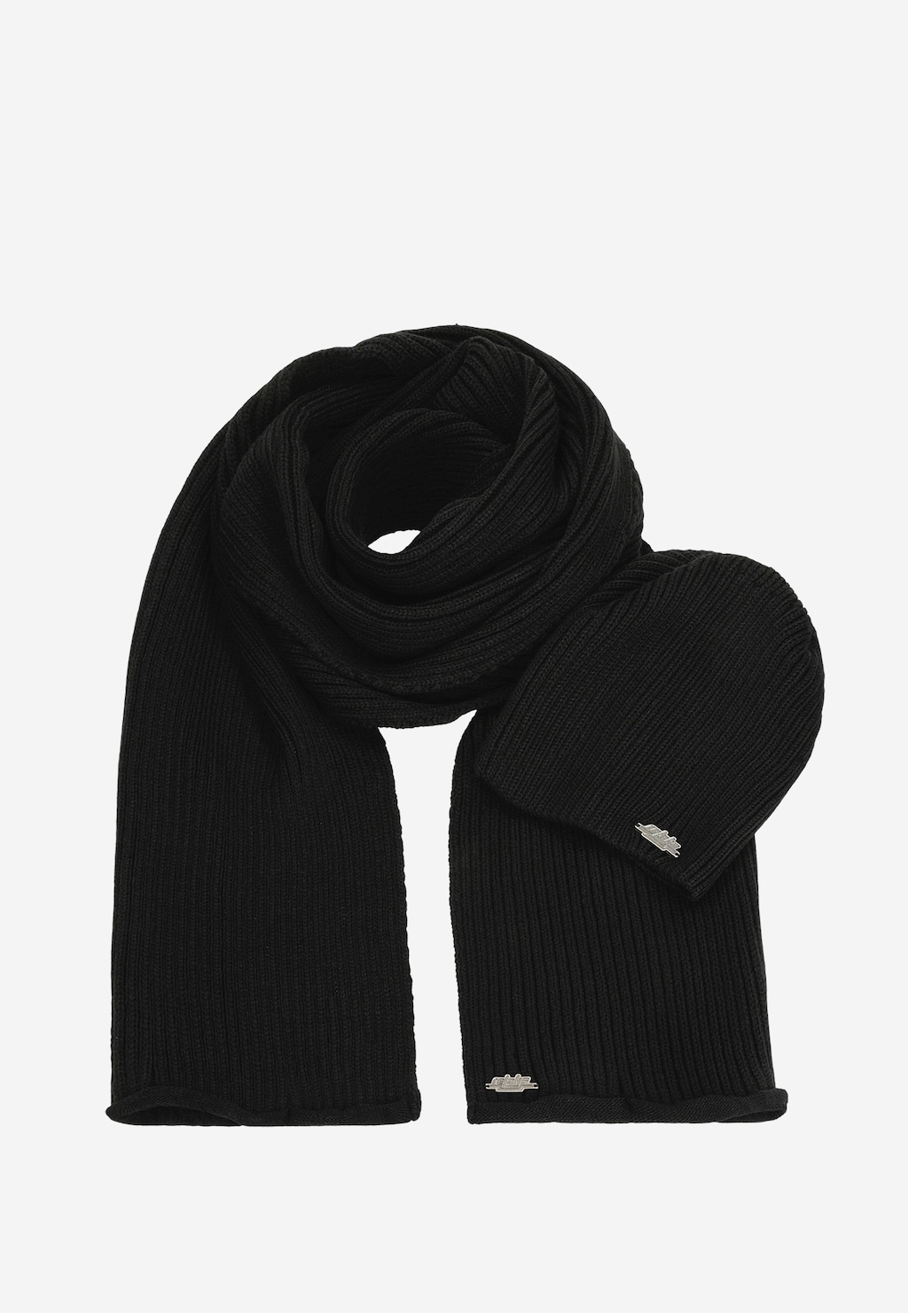 Černá zimní sada RELAKS čepice + šála R96022-81 Widok 1