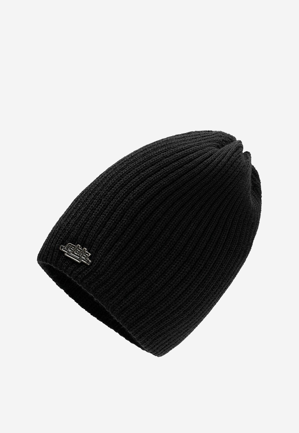 Čierna pánska čiapka z kombinácie vlny a akrylu R96016-11 Widok 1