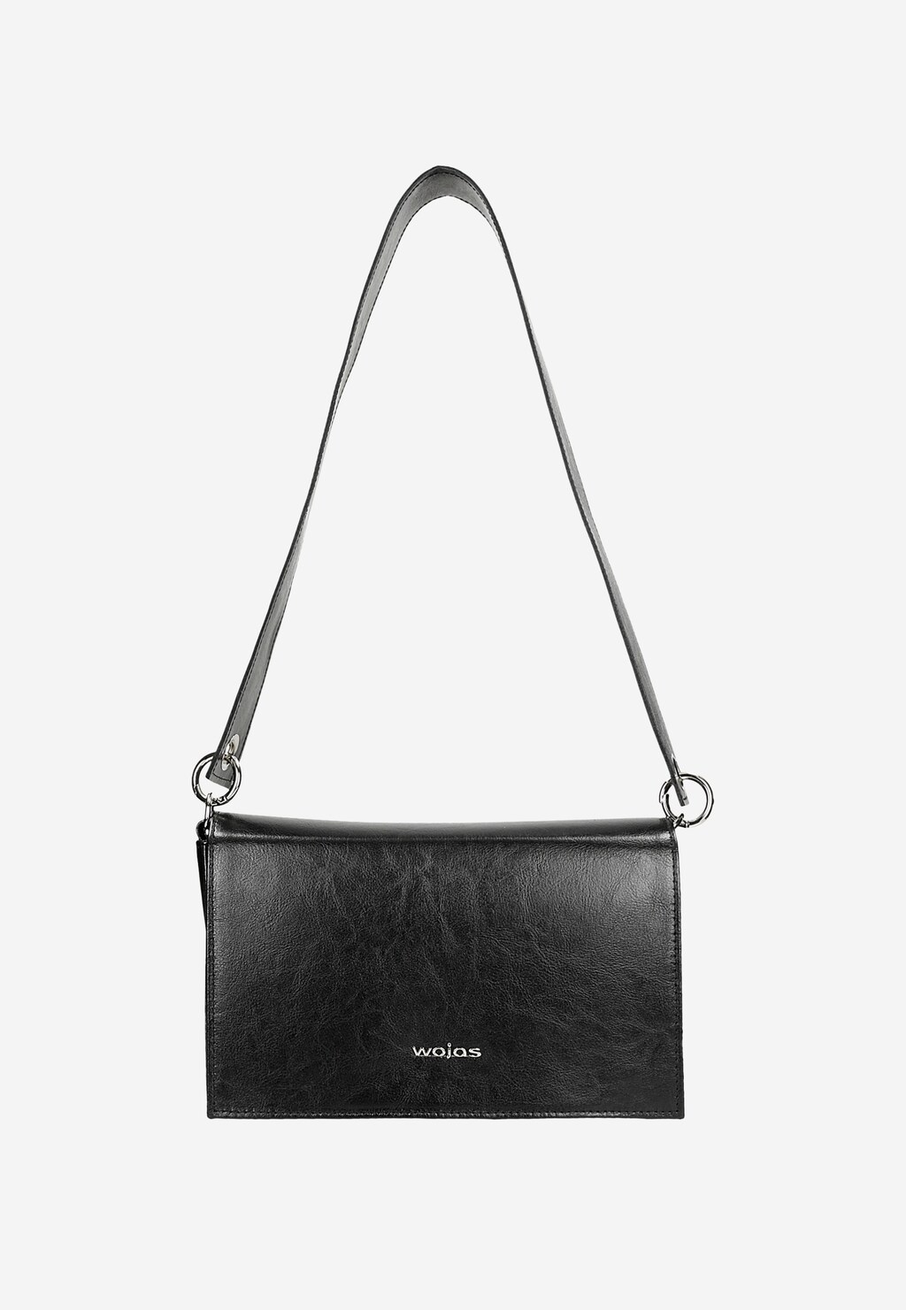 Czarna minimalistyczna torebka damska ze skóry licowej 80315-51 Widok 4