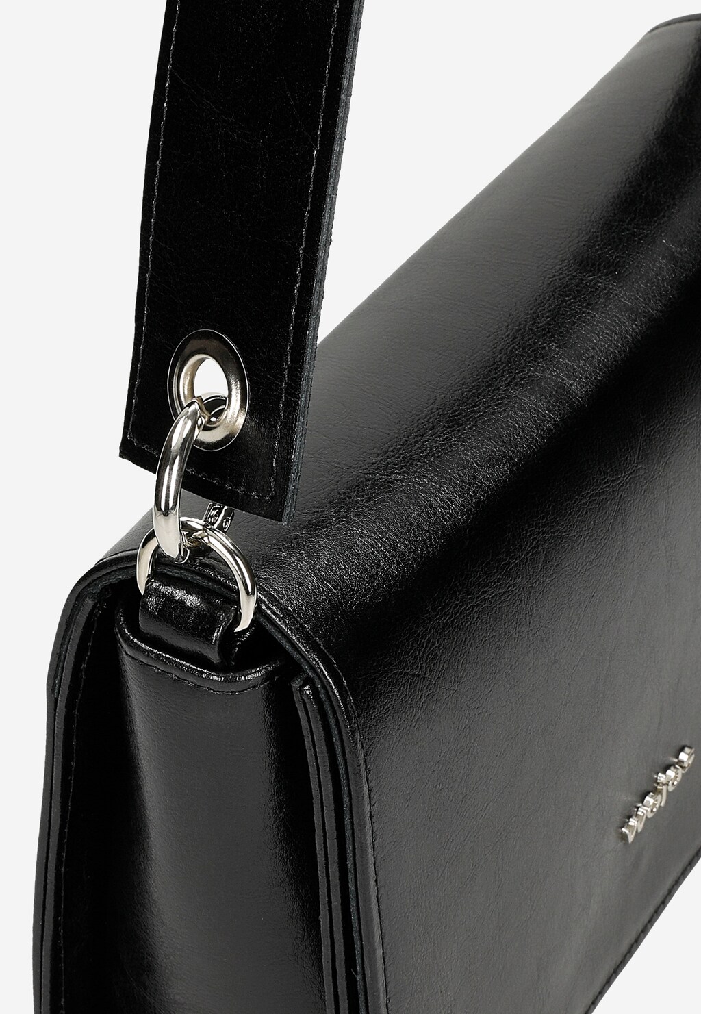 Czarna minimalistyczna torebka damska ze skóry licowej 80315-51 Widok 6