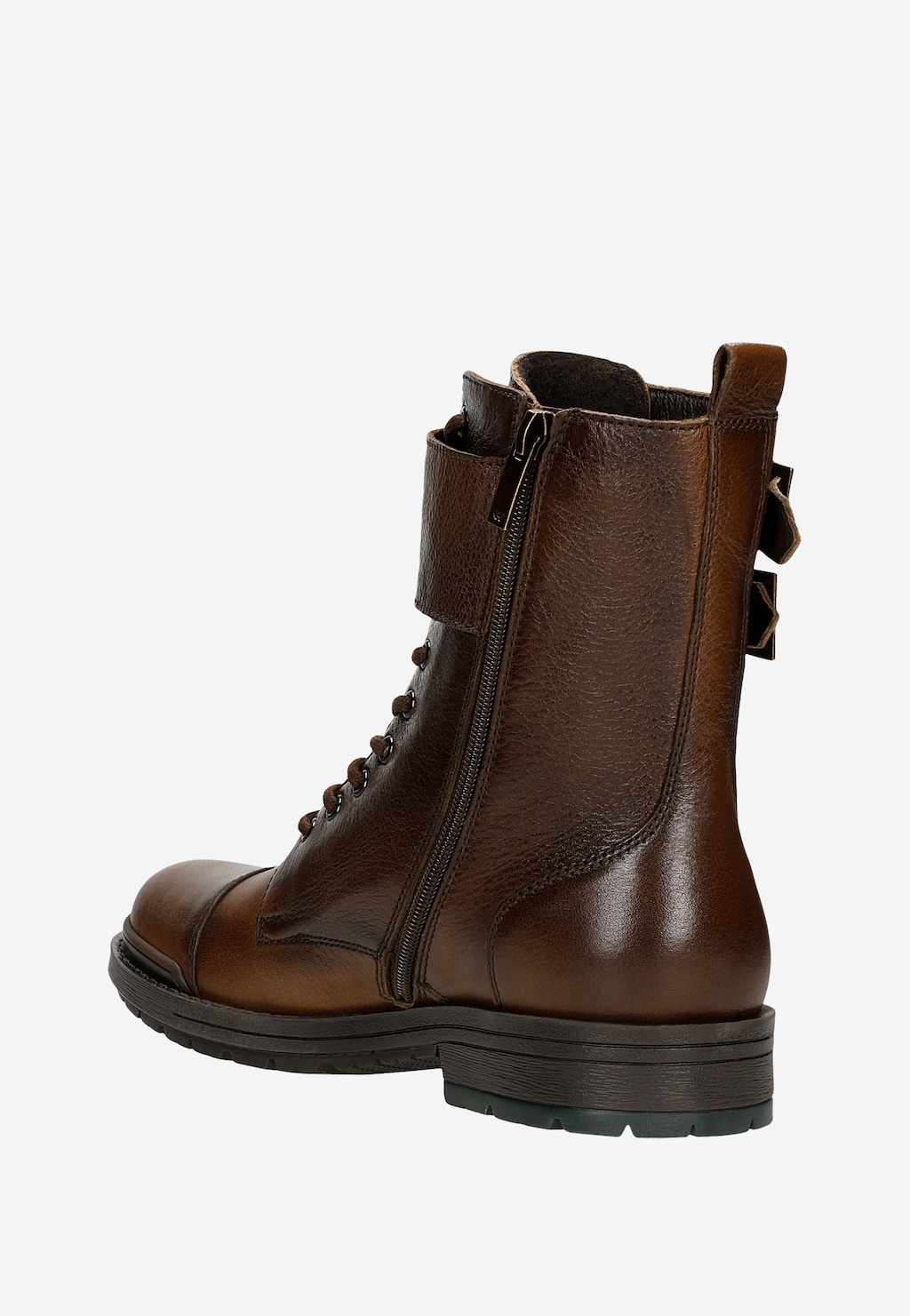 Hnedé vysoké pánske bikerské topánky s podšívkou 24034-52 Widok 4