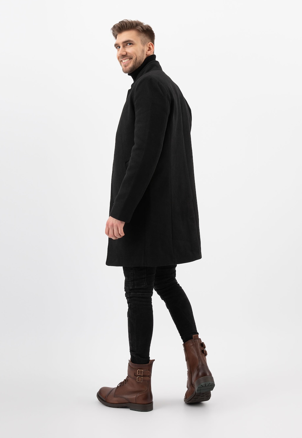 Hnedé vysoké pánske bikerské topánky s podšívkou 24034-52 Widok 9