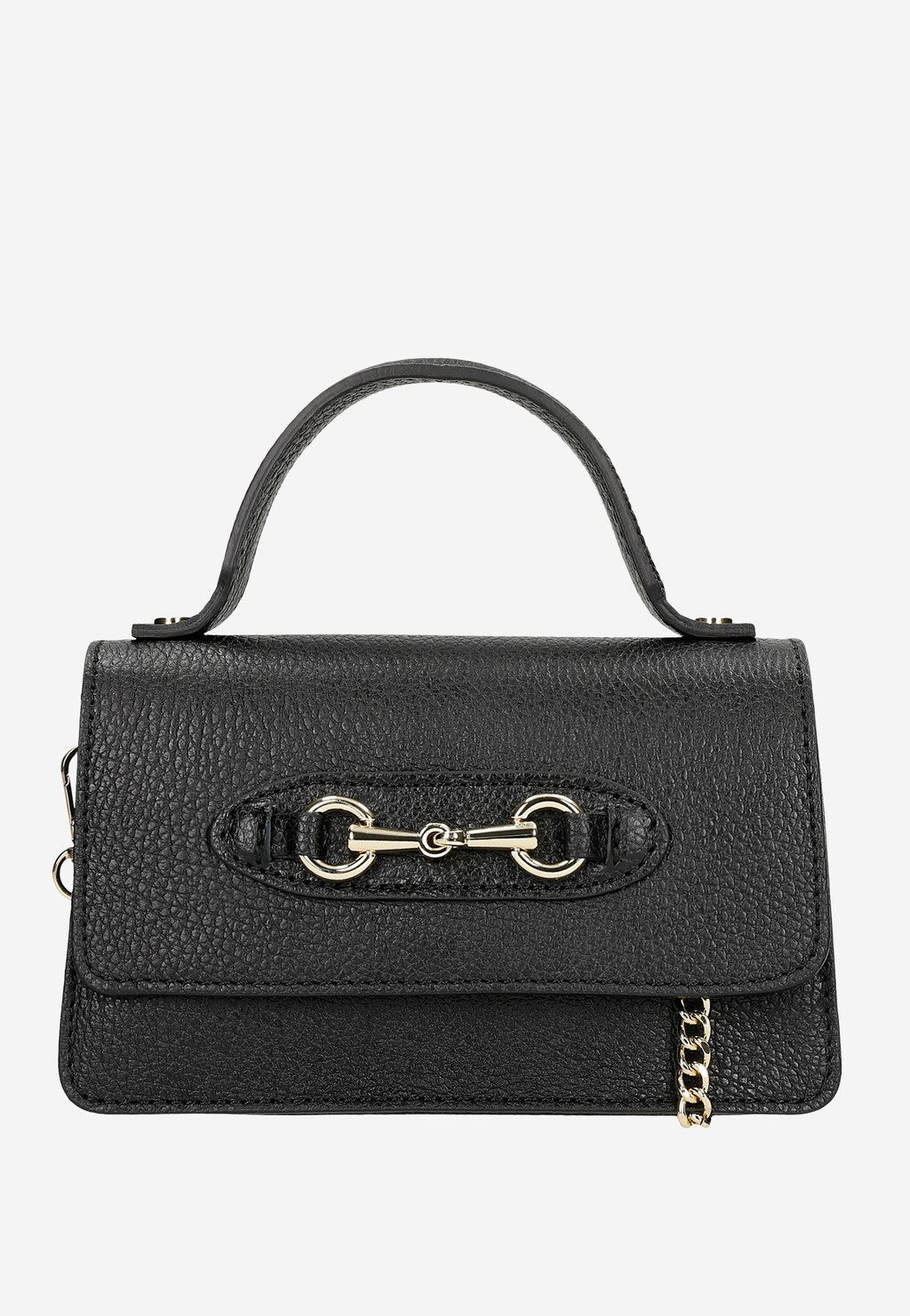 Kožená černá elegantní kabelka menších rozměrů 80207-51 Widok 2