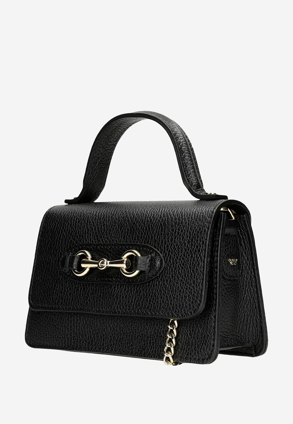 Kožená černá elegantní kabelka menších rozměrů 80207-51 Widok 3