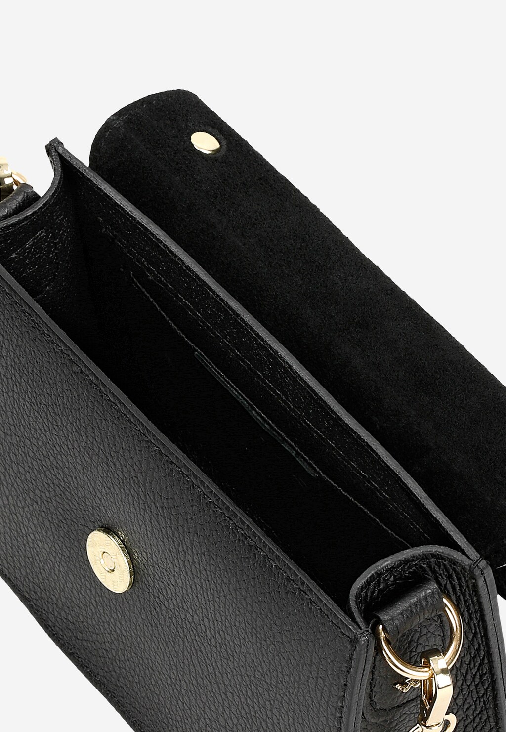 Kožená černá elegantní kabelka menších rozměrů 80207-51 Widok 7