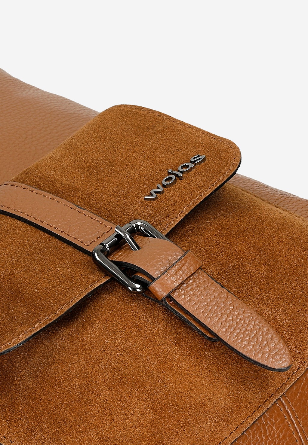 Velká hnědá dámská kabelka z kombinace kůží 80021-73 Widok 6