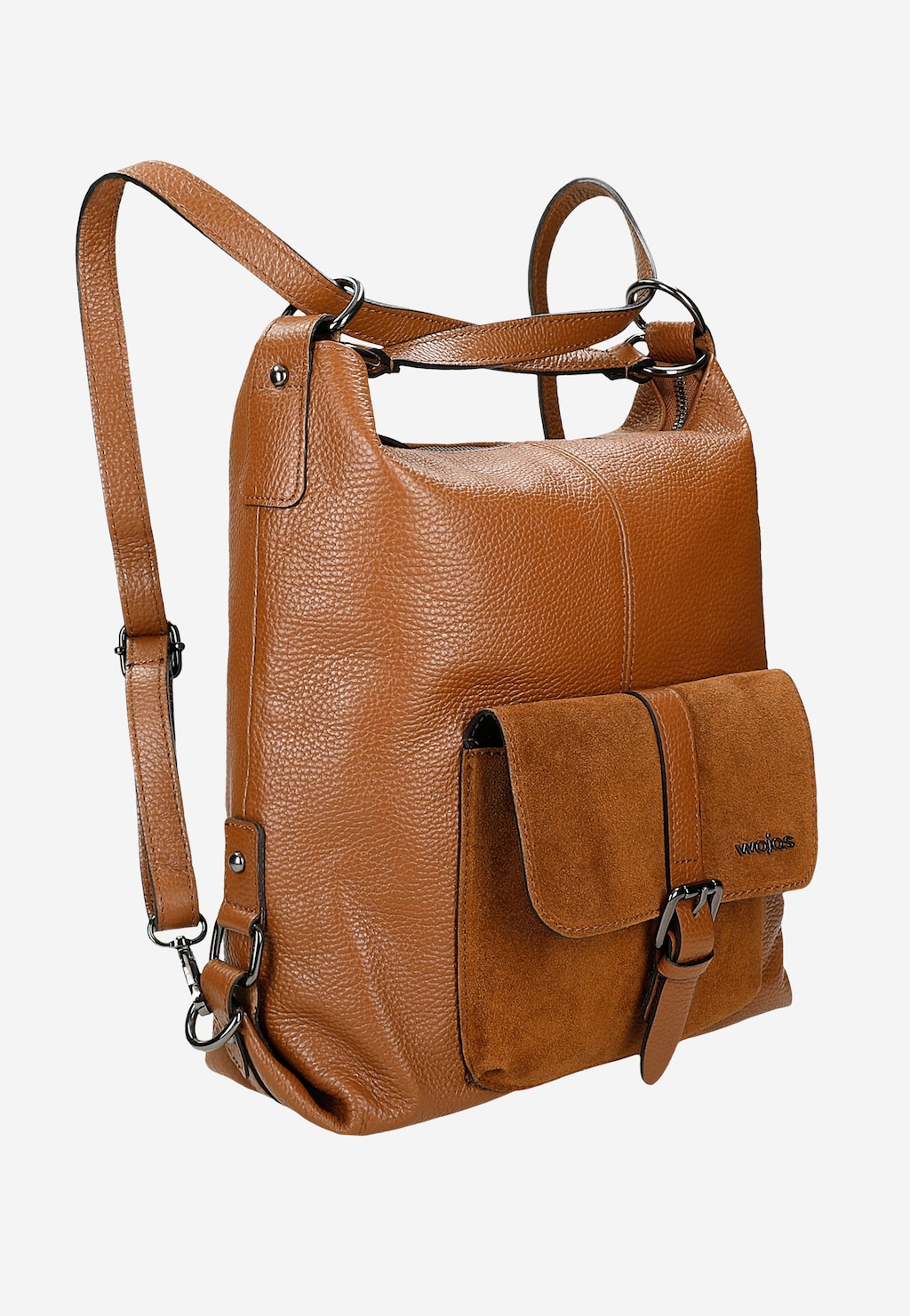 Velká hnědá dámská kabelka z kombinace kůží 80021-73 Widok 1