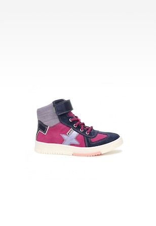 Sneakers BARTEK 14553015 II, dla dziewcząt, granatowo-różowy