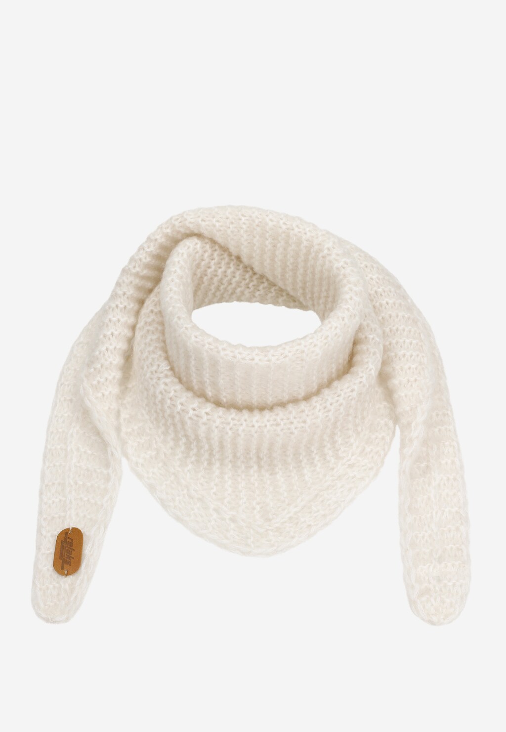 Stylová krátká teplá béžová dámská šála RELAKS R96000-84 Widok 1