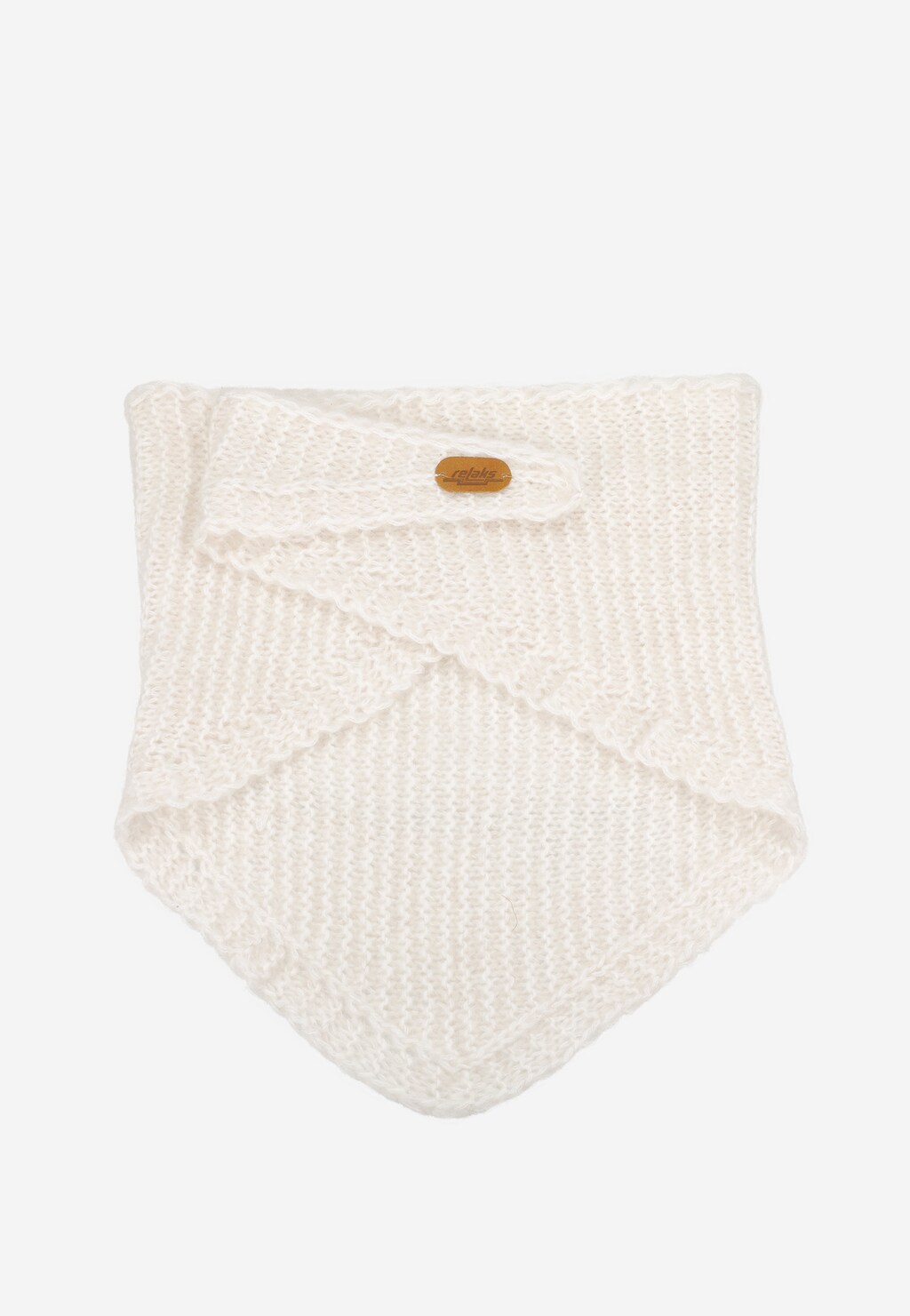 Stylová krátká teplá béžová dámská šála RELAKS R96000-84 Widok 2