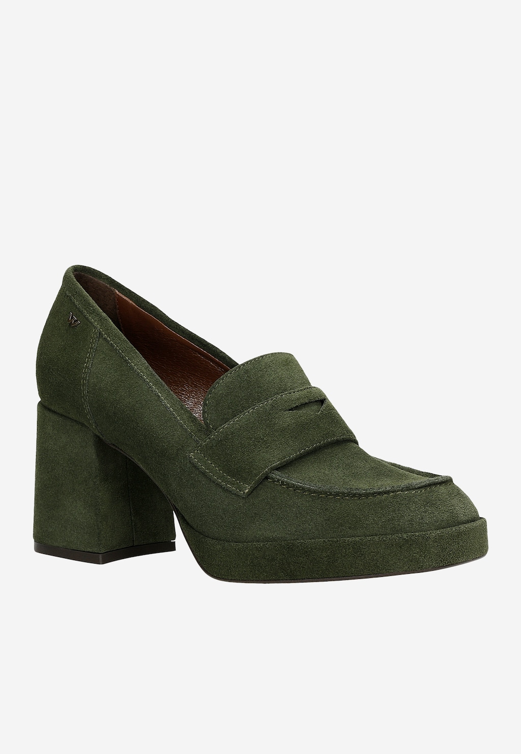 Zielone mokasyny damskie na słupku 46219-67 Widok 3