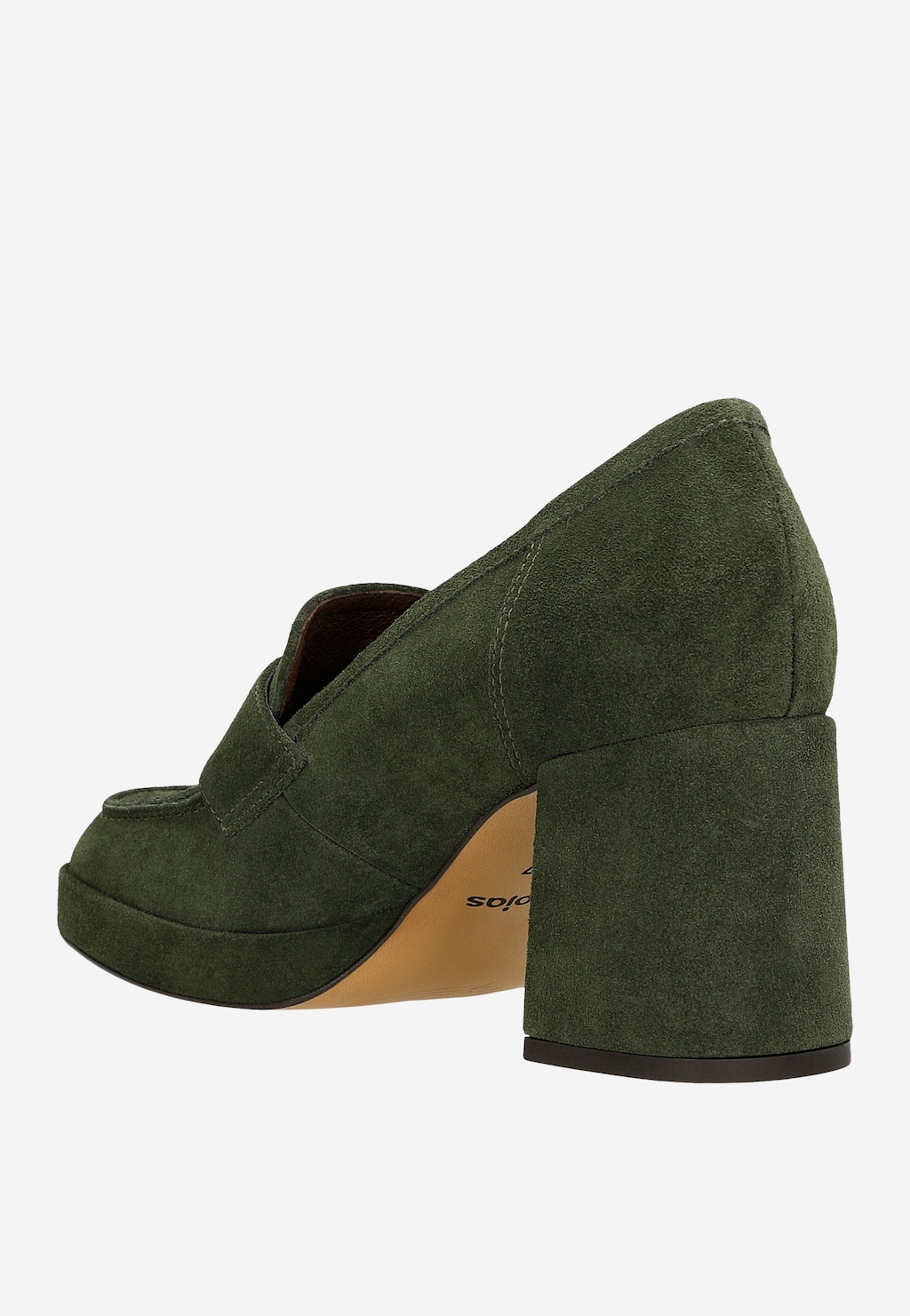 Zielone mokasyny damskie na słupku 46219-67 Widok 4