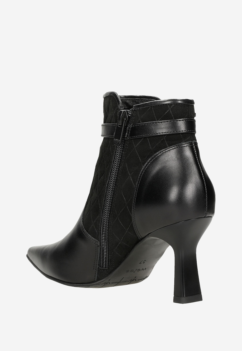 Elegantní dámské kotníkové boty na podpatku z hladké kůže 55206-81 Widok 4