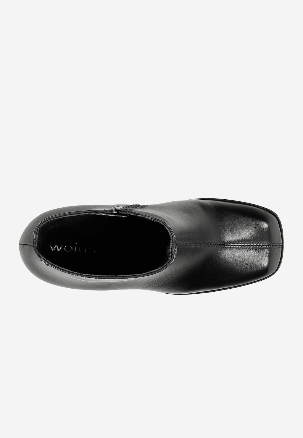 Čierne dámske botky na pevných podpätkoch 55211-51 Widok 5