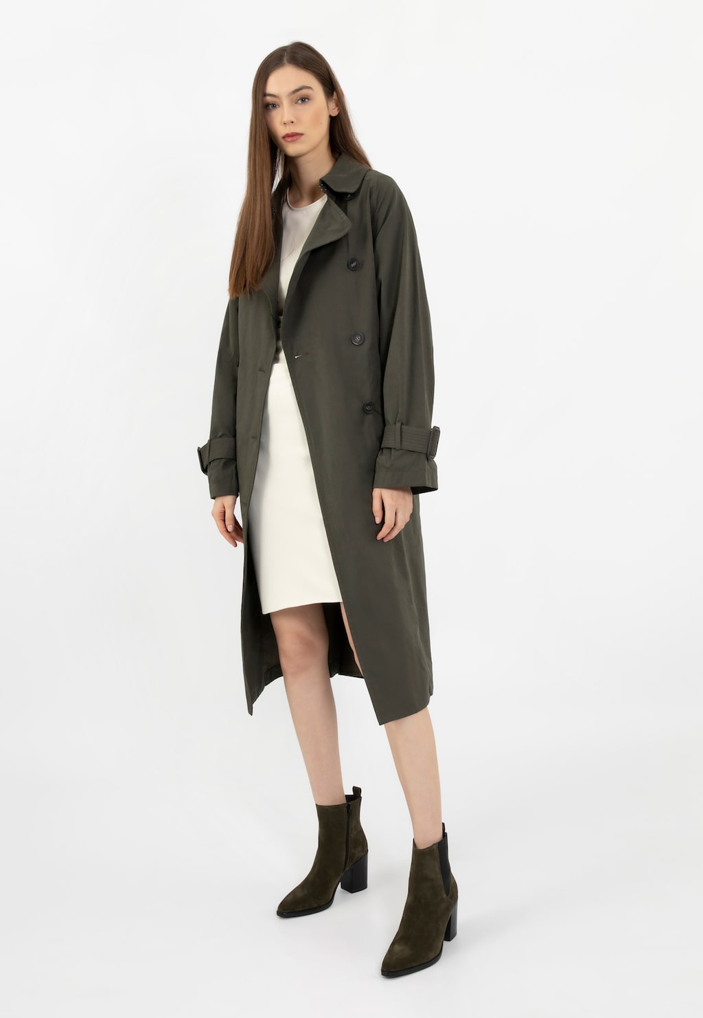 Zielone sztyblety damskie na obcasie 55234-67 Widok 1