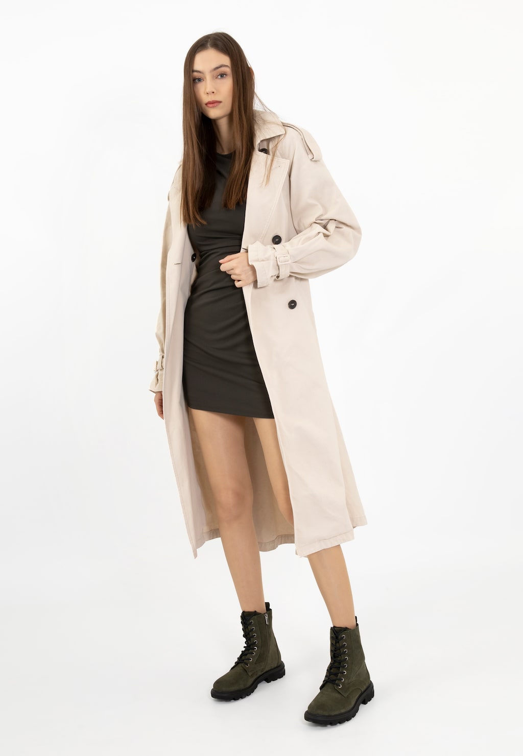 Zelené dámske tretiky s zateplením 64112-67 Widok 1