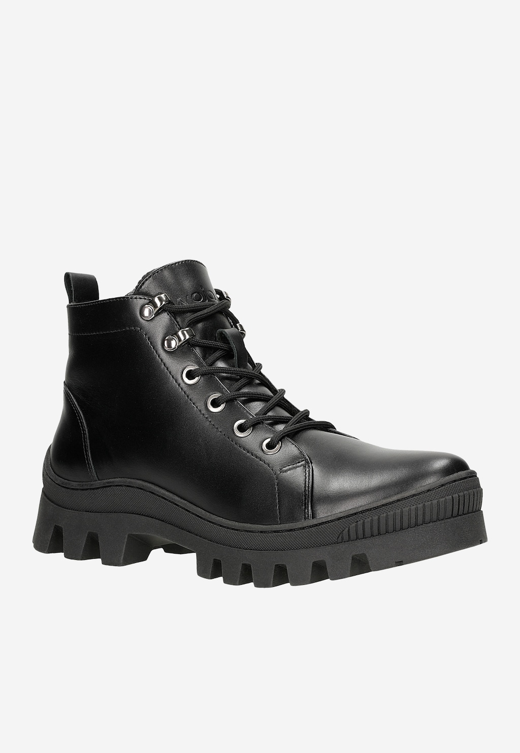 Dámske členkové topánky so šnurovaním a výraznou podrážkou 64120-51 Widok 3