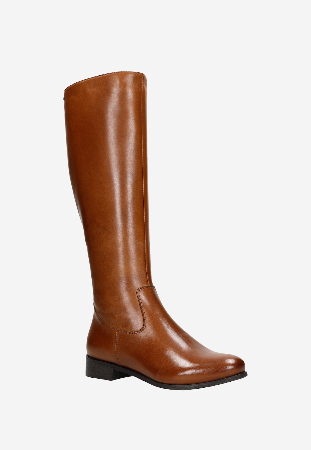 Kožené dámske jazdecké čižmy v hnedej farbe 71015-52 Widok 3