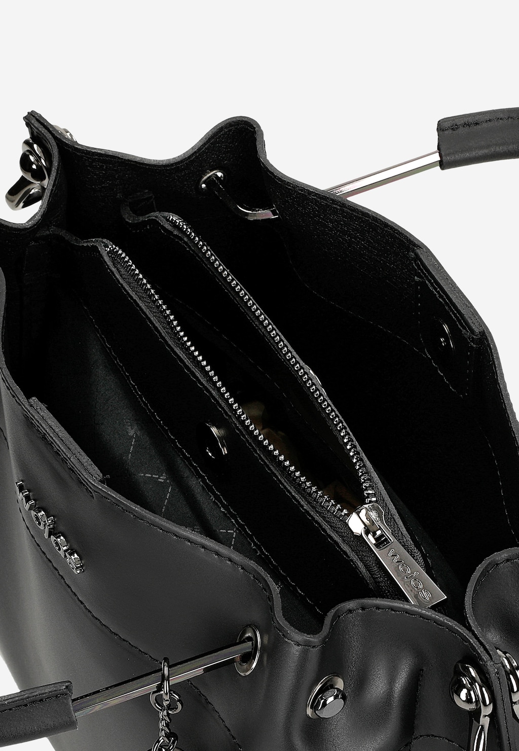 Kožená kufříková taška s ozdobným střapcem 80335-51 Widok 8