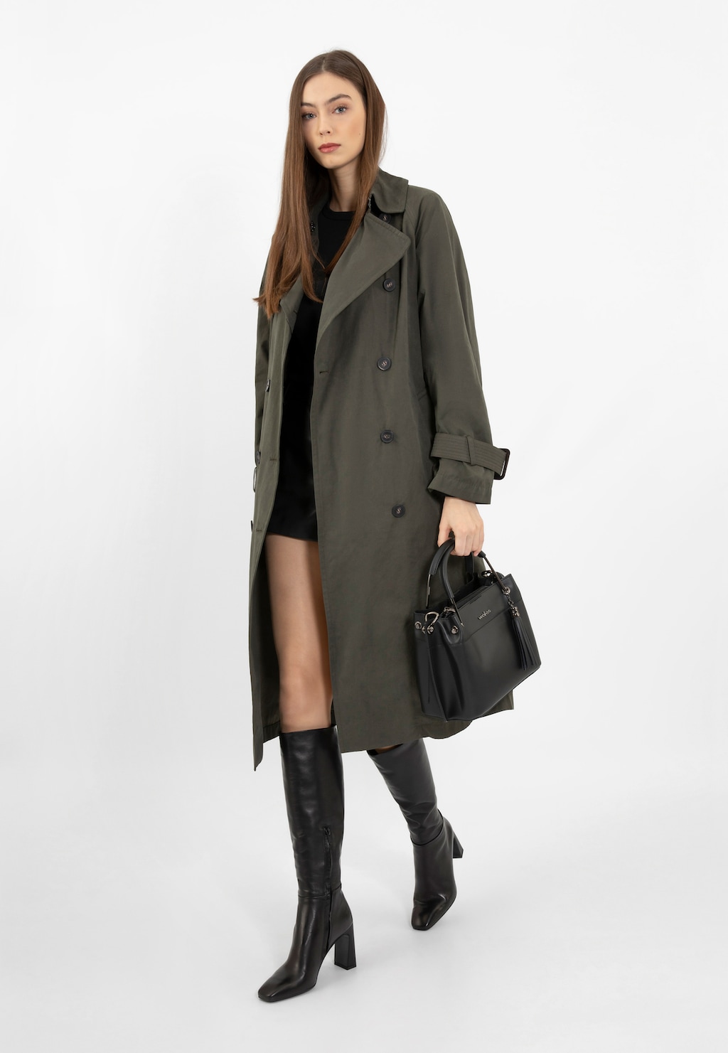 Kožená kufříková taška s ozdobným střapcem 80335-51 Widok 9