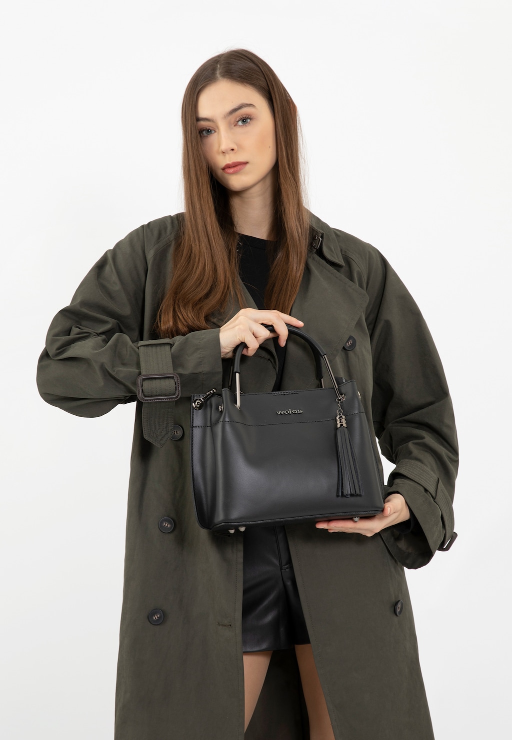 Kožená kufříková taška s ozdobným střapcem 80335-51 Widok 1