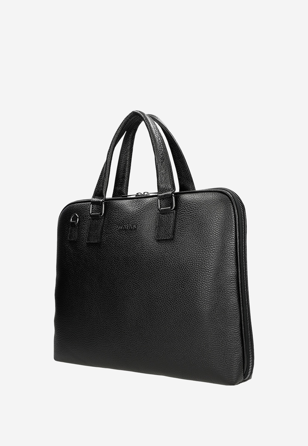 Veľká čierna dámska kabelka z lícnej kože 80346-51 Widok 3