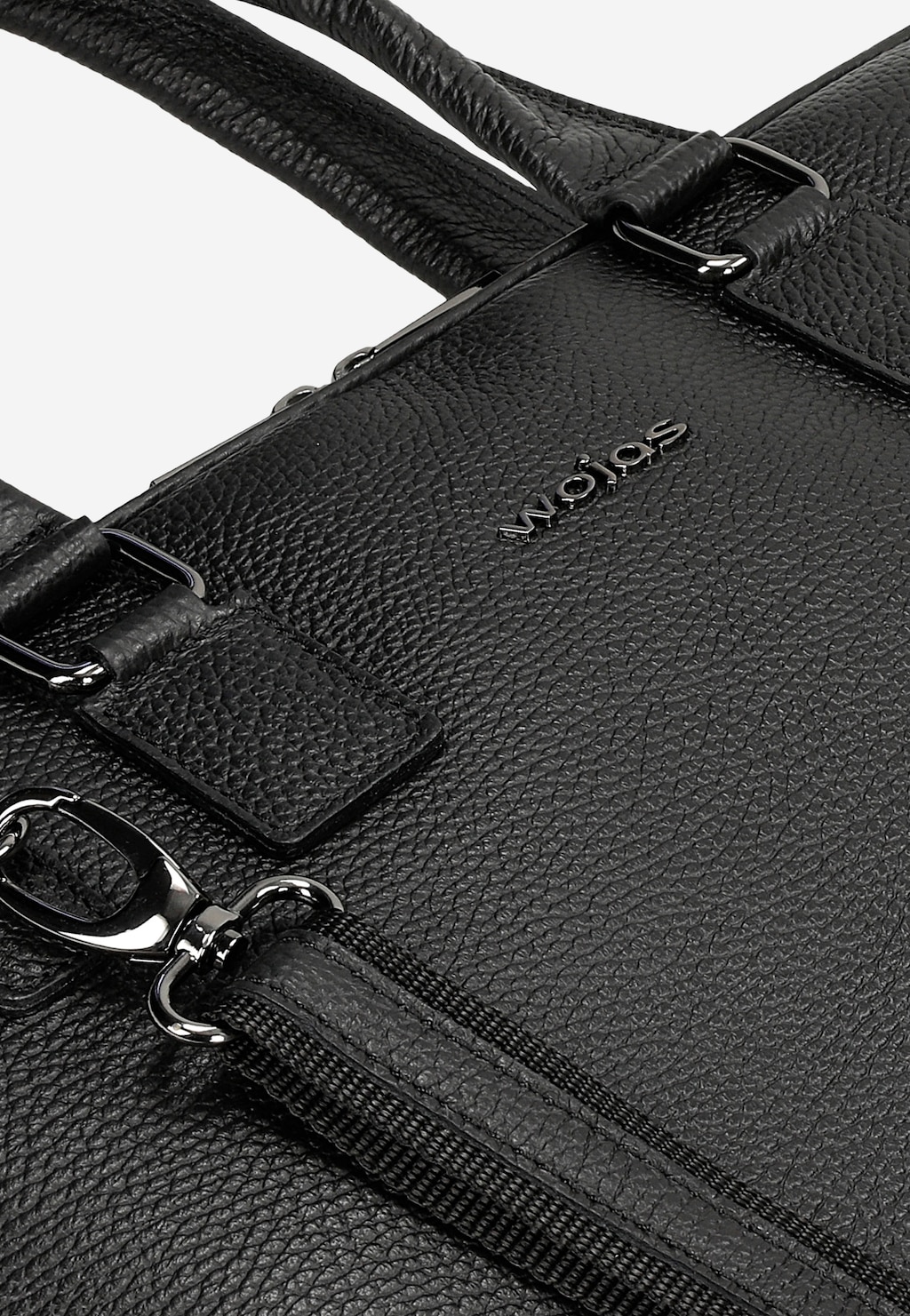 Veľká čierna dámska kabelka z lícnej kože 80346-51 Widok 7