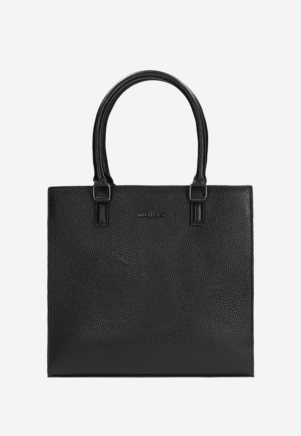 Duża czarna torebka damska ze skóry licowej 80370-51 Widok 2