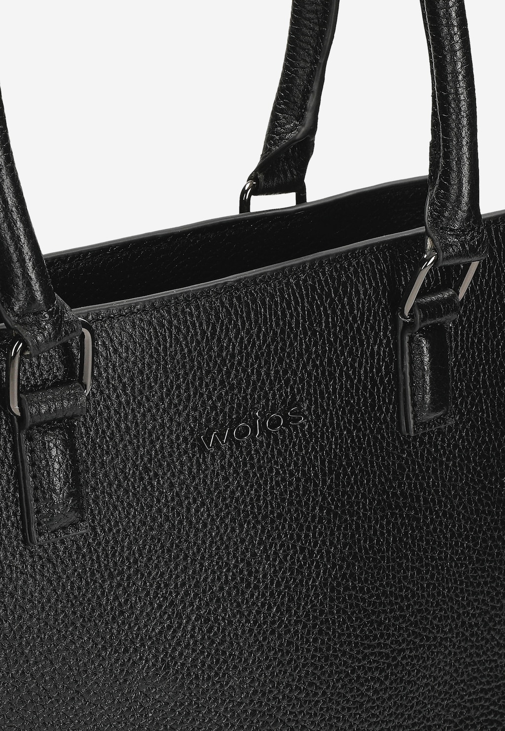 Duża czarna torebka damska ze skóry licowej 80370-51 Widok 7