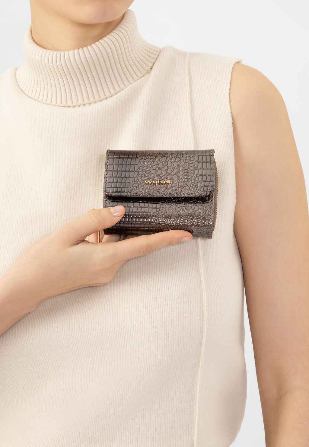 Béžová dámská peněženka z kvalitní lakované kůže 91021-34 Widok 8