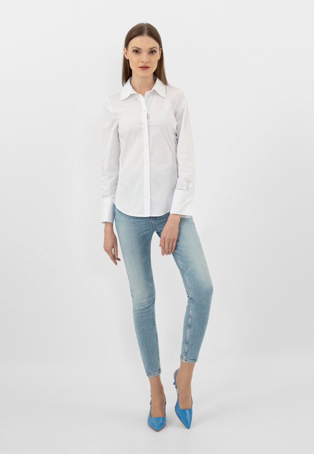 Modré lakované dámske lodičky s remienkom 35127-36 Widok 9