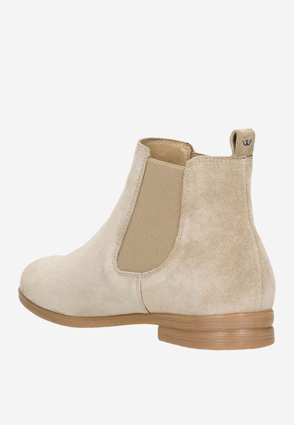 Béžové členkové čižmy z prírodnej velúrovej kože 9503-64 Widok 4