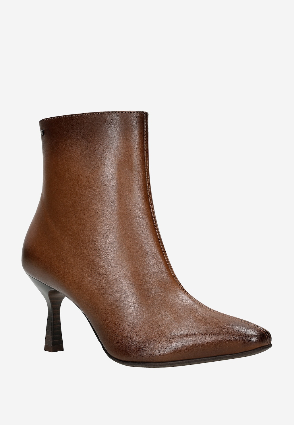 Hnedé dámske kotníčkové čižmy na originálnom opätku 55207-52 Widok 3