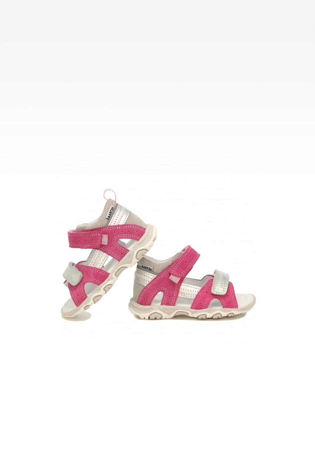 Sandály BARTEK 118240-30, pro dívky, růžovo-šedé Widok 7