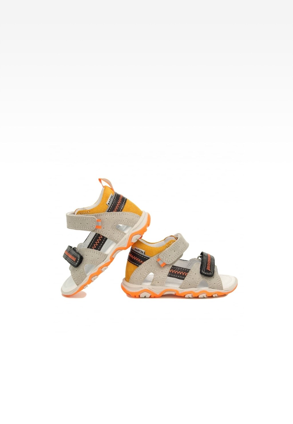 Sandále BARTEK 118240-28, pre chlapcov, čierno-sivo-oranžové Widok 7