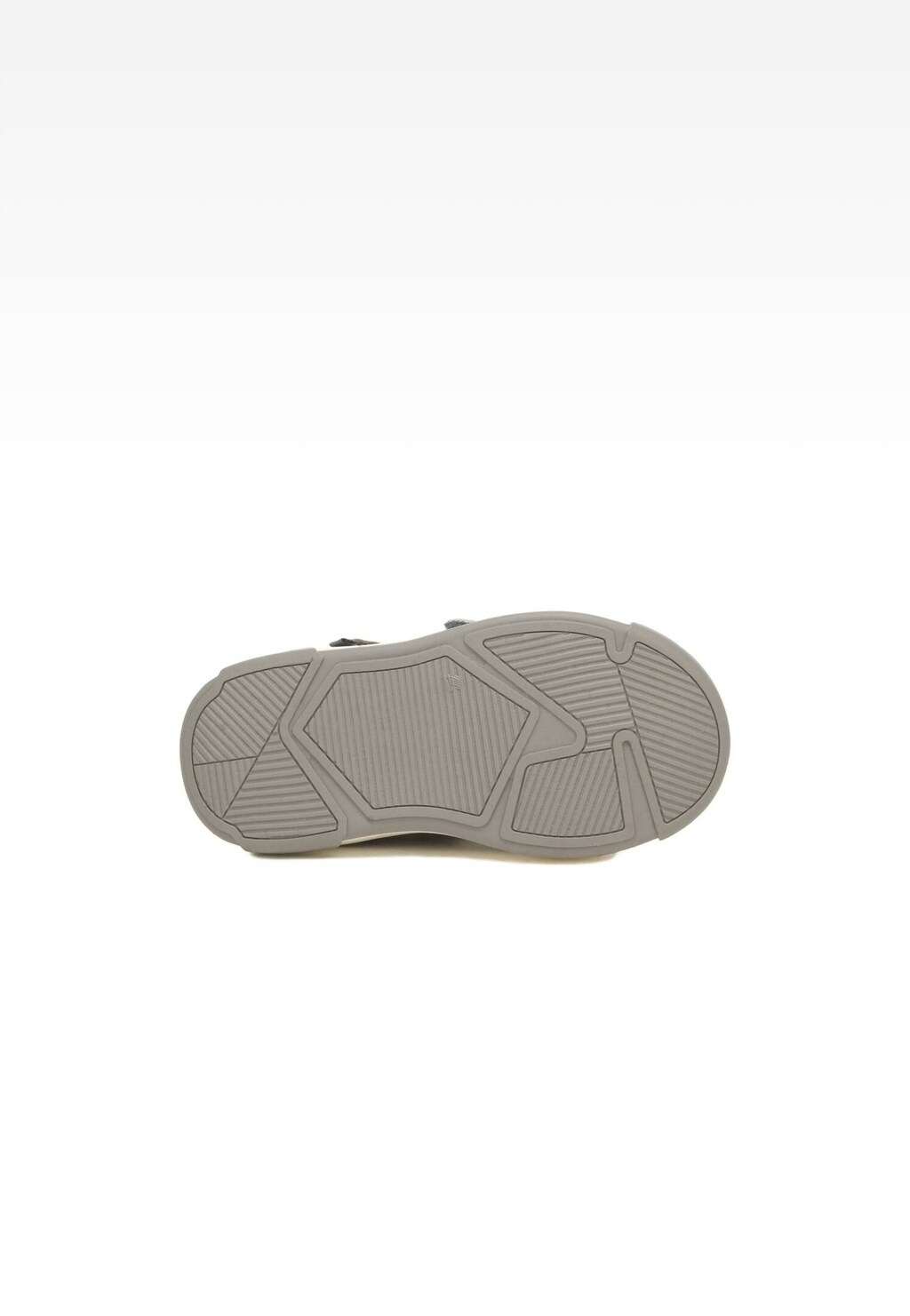 Szara podeszwa bucika dziecięcego Mini first steps BARTEK 13678007 z charakterystycznym bieżnikiem zapewniającym stabilność podczas pierwszych kroków.